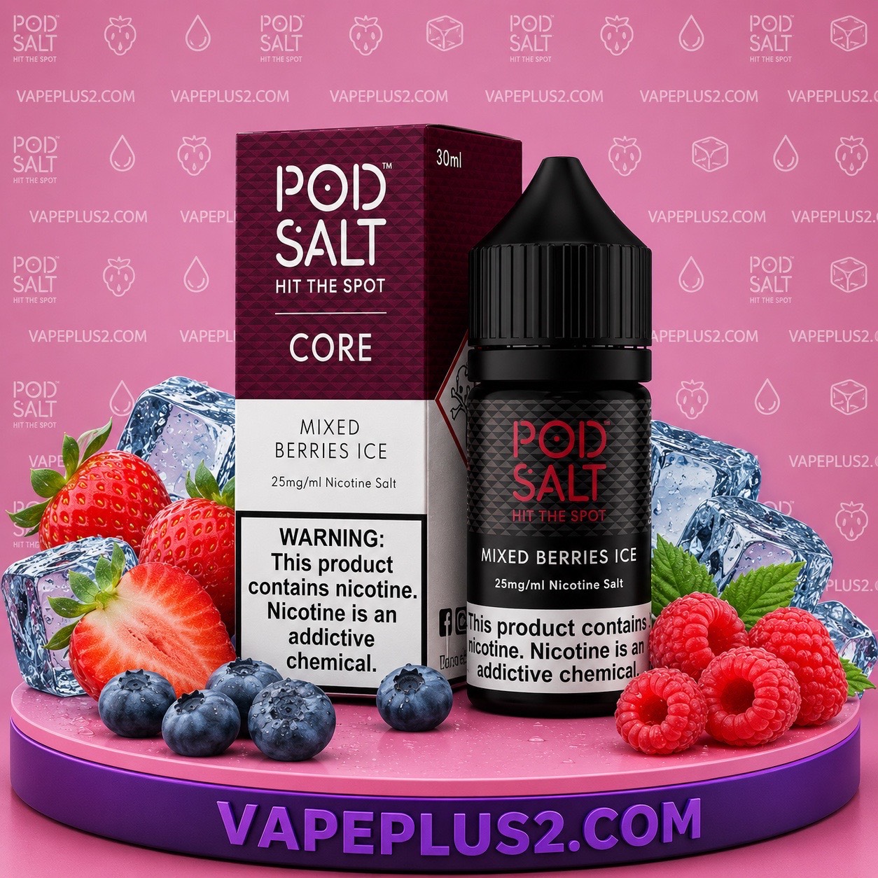 سالت نیکوتین پاد سالت میکس بری یخ | Pod Salt Mixed Berries Ice