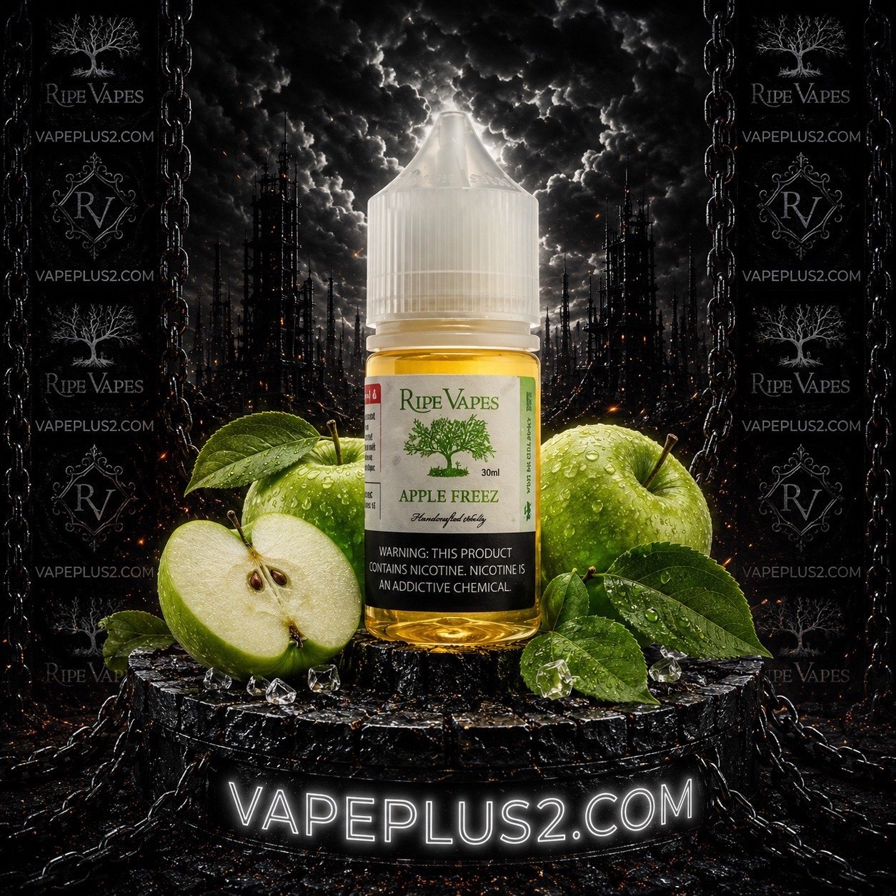سالت نیکوتین سیب یخ رایپ ویپز | Ripe Vapes Apple Freez SaltNic