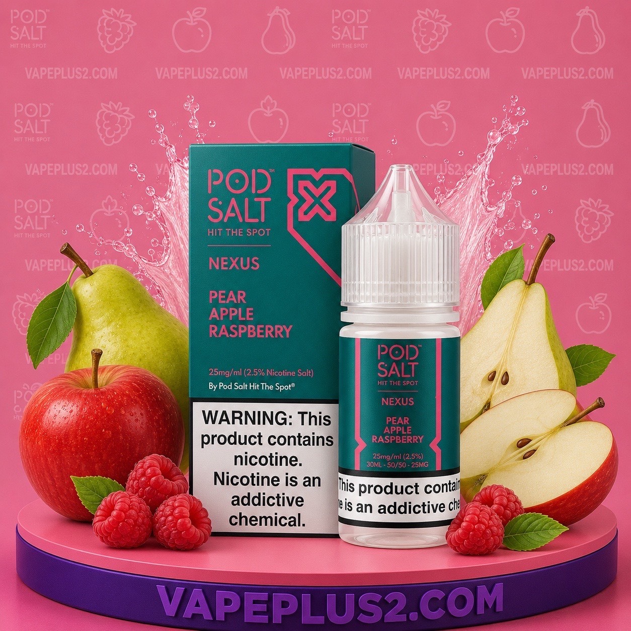 سالت نیکوتین پاد سالت گلابی سیب تمشک | Pod Salt Pear Apple Raspberry