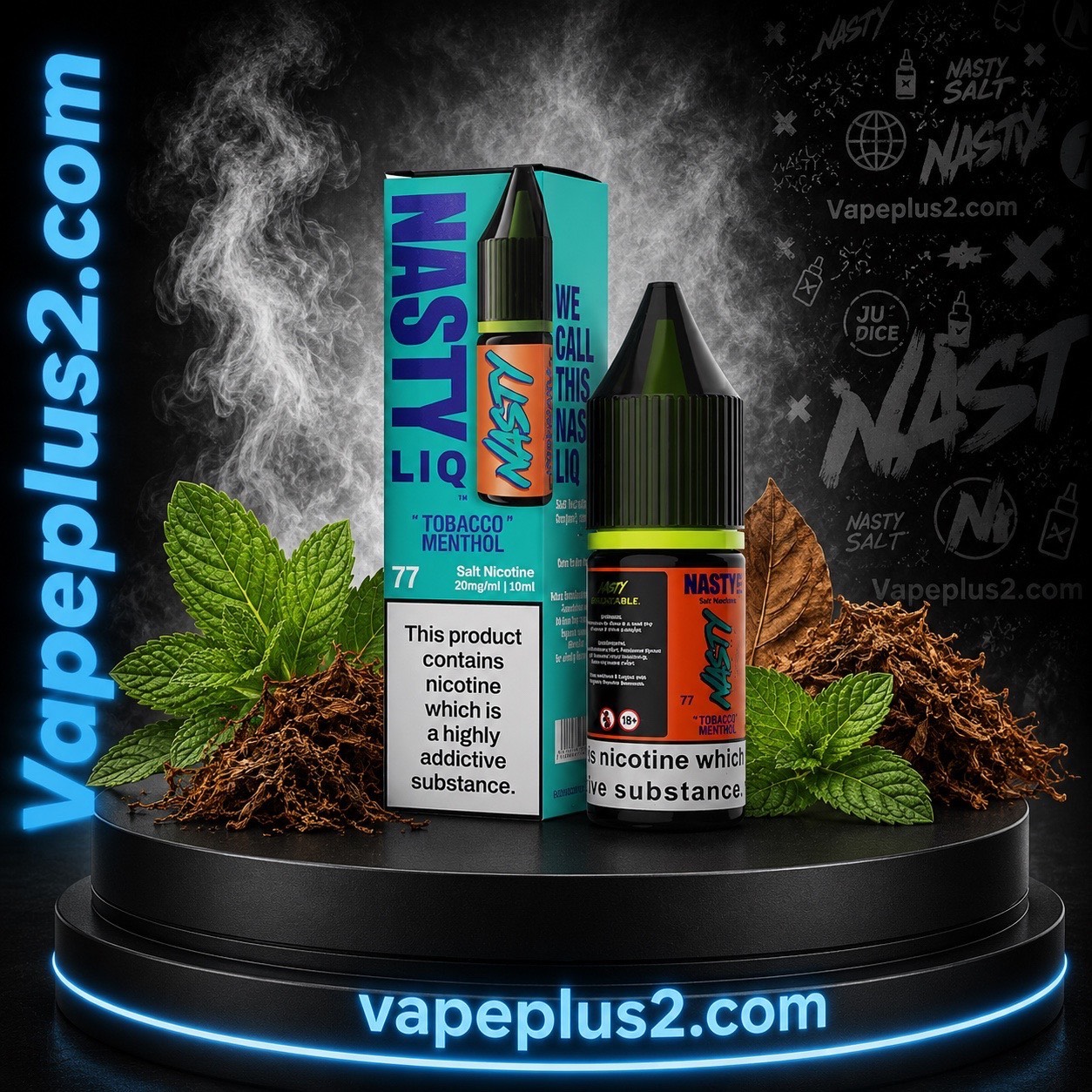 نیکوتین سالت تنباکو نعنا نستی ۱۰ میل | NASTY TOBACCO MENTHOL MINI SALT