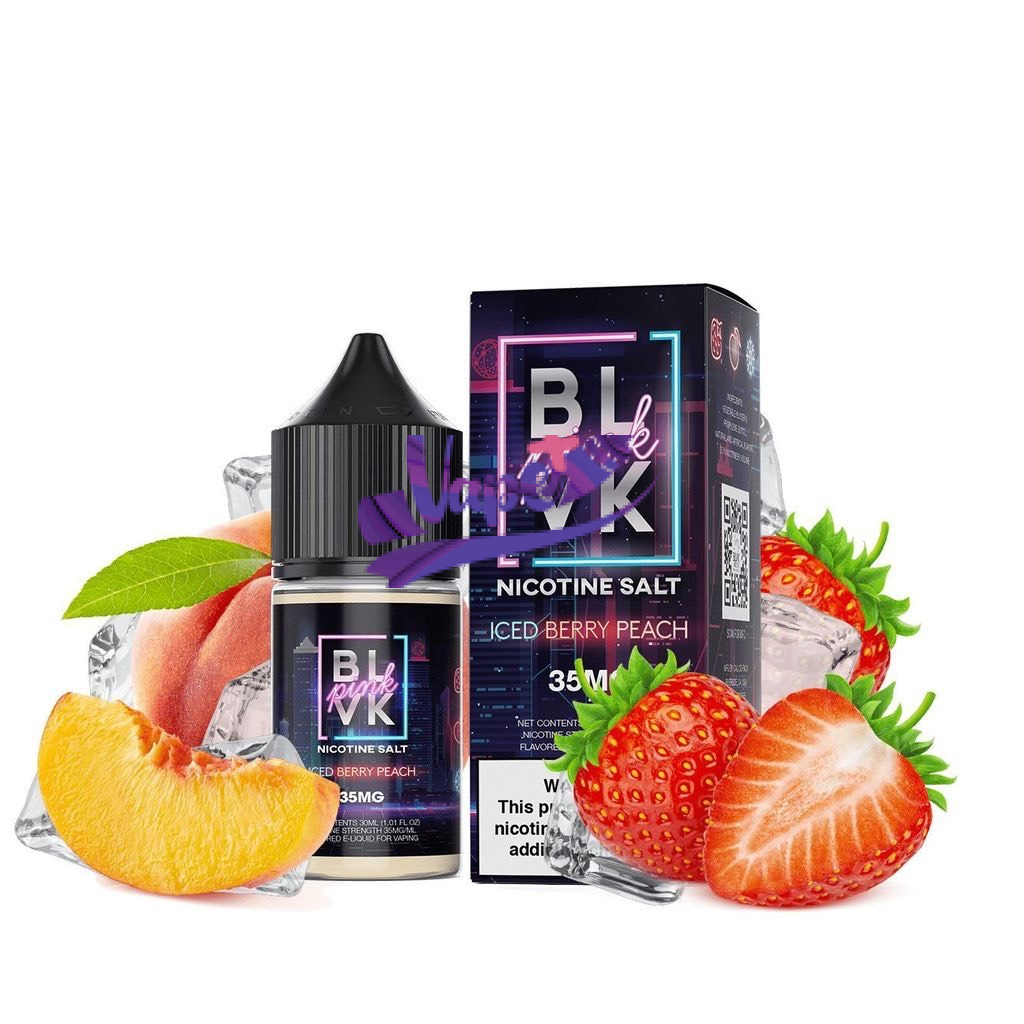 سالت نیکوتین هلو یخ بری بی ال وی کی | BLVK Ice Berry Peach Salt 30ml