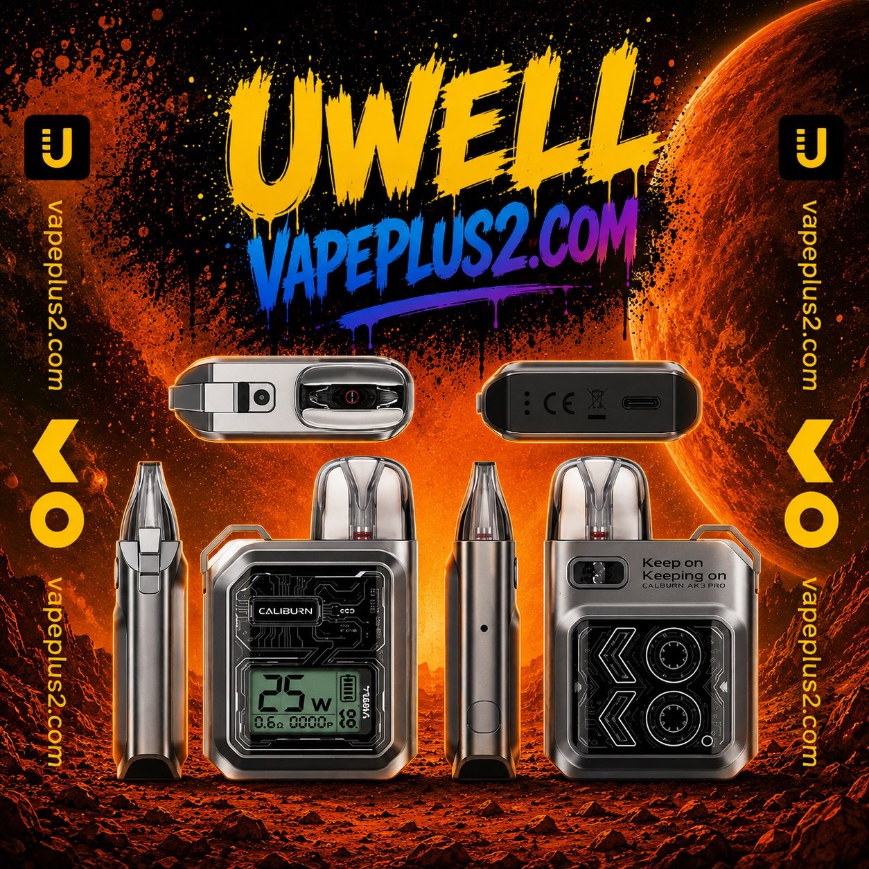 پاد سیستم کالیبرن GK3 یوول | UWELL CALIBURN GK3 POD SYSTEM