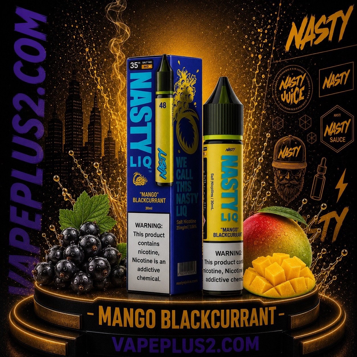 سالت انبه توت سیاه نستی | Nasty LIQ Mango Blackcurrant
