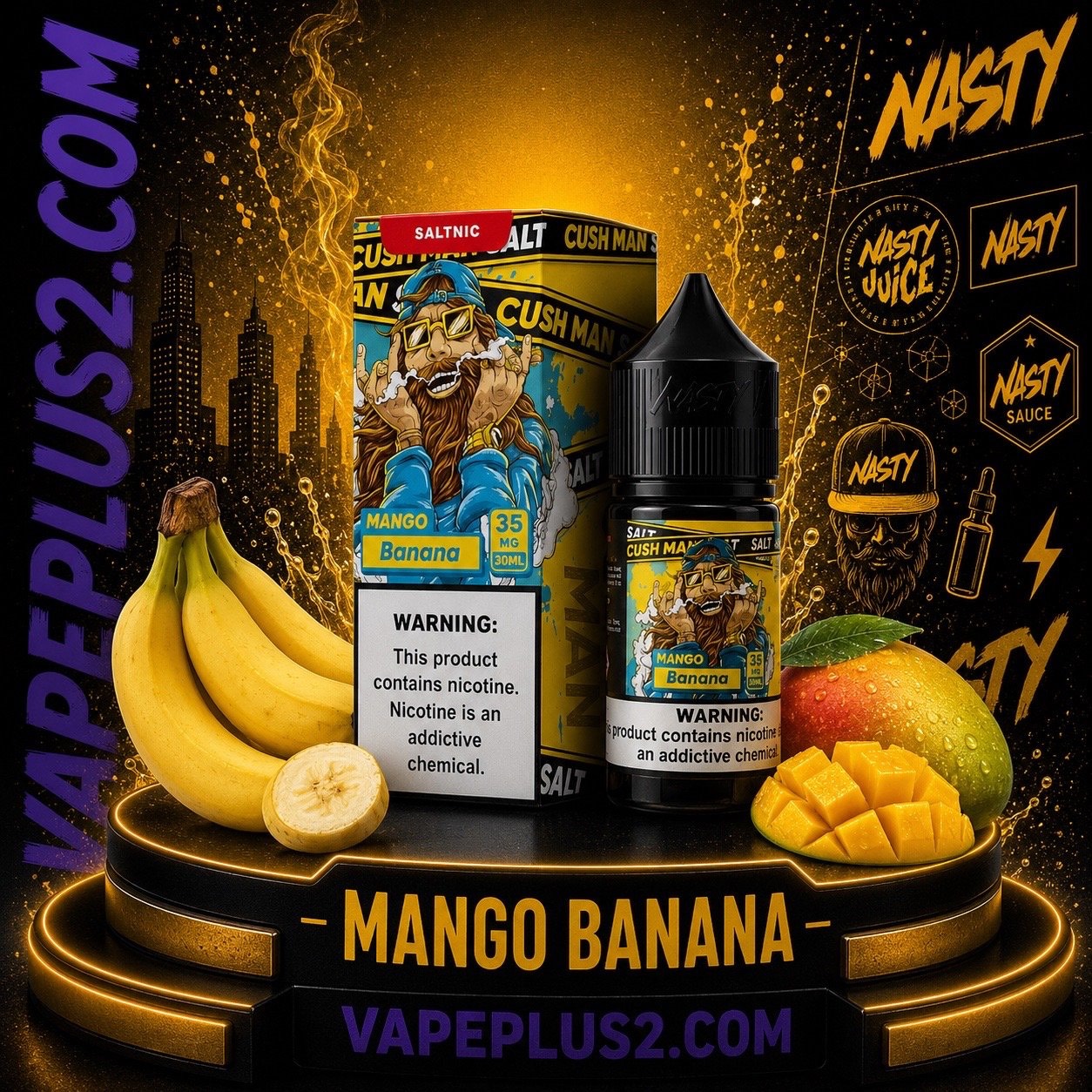 سالت انبه موز نستی | Nasty Mango Banana Cushman