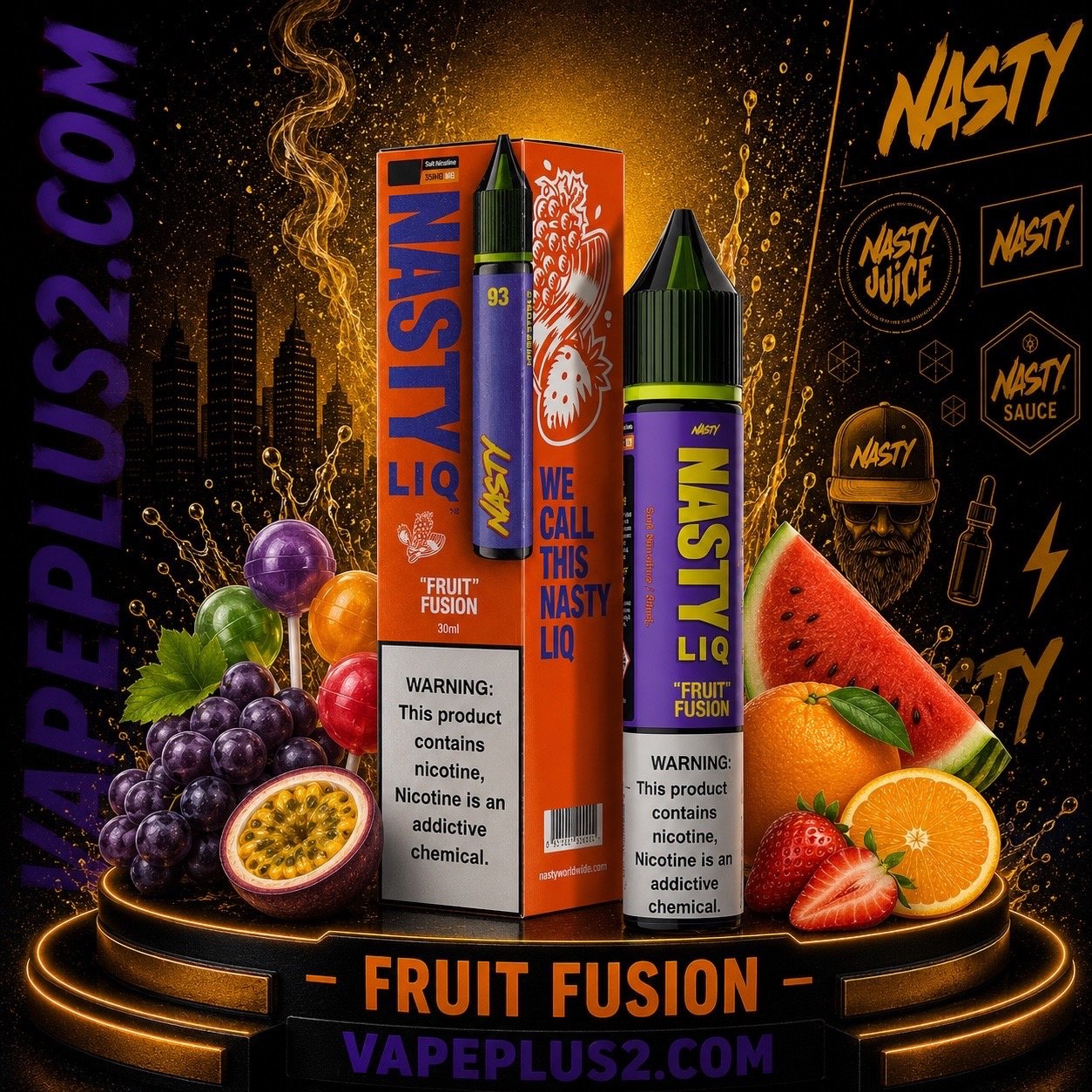 سالت نستی فروت فیوژن | Nasty LIQ Fruit Fusion