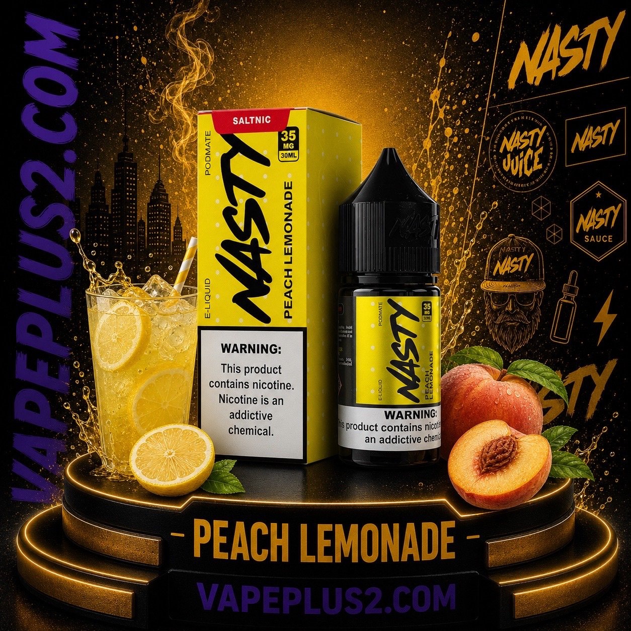 سالت هلو لیموناد نستی | Nasty PodMate Peach Lemonade
