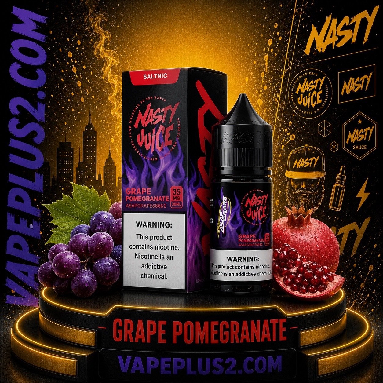 سالت نستی انار انگور | Nasty Grape Pomegranate
