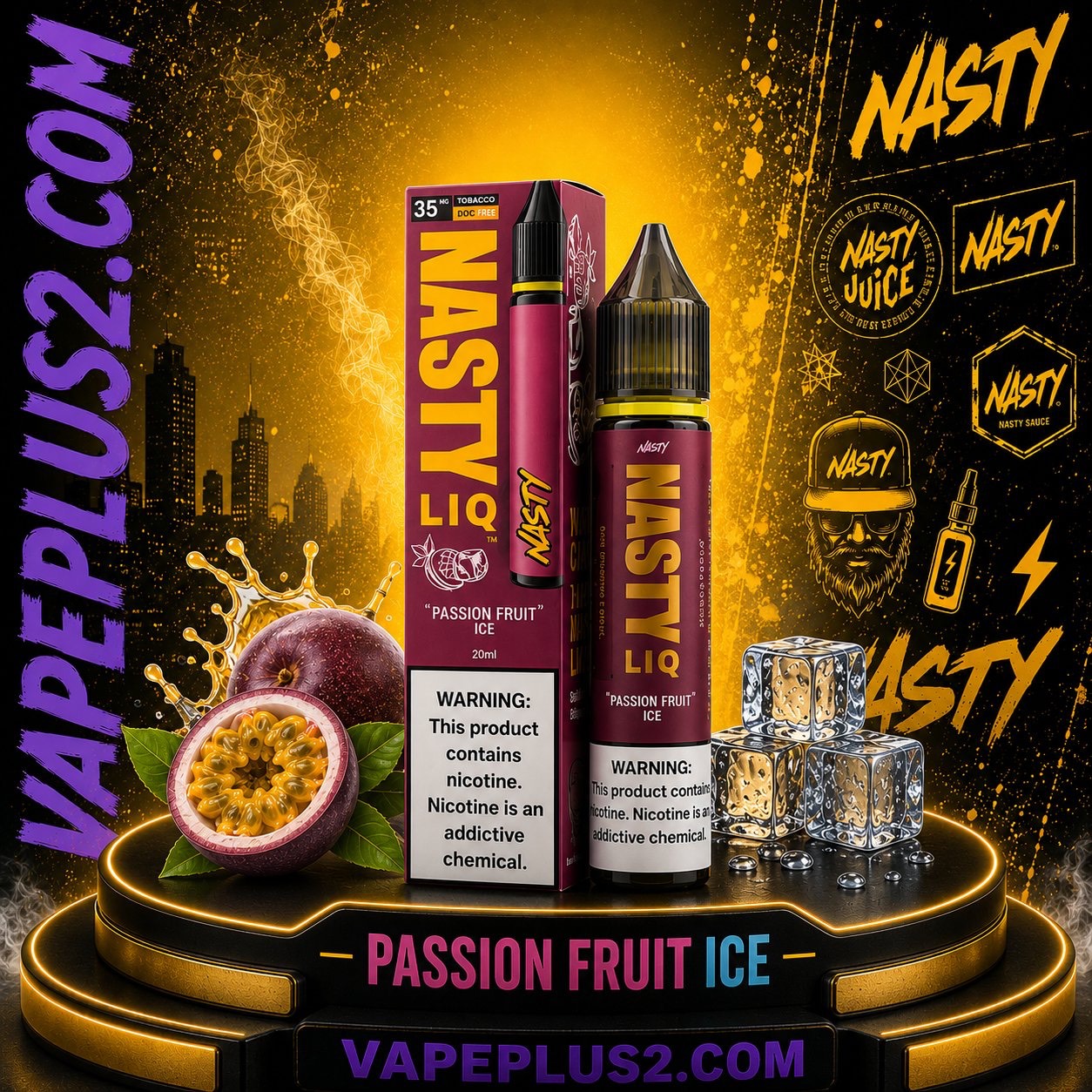 سالت نستی پشن فروت یخ | NASTY LIQ PASSION FRUIT ICE