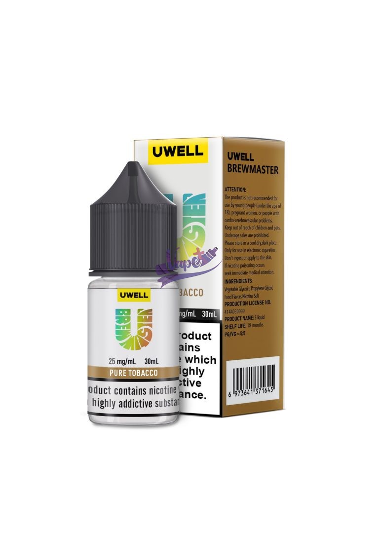 نیکوتین سالت تنباکو خالص کمپانی یوول | Uwell Salt Pure Tobacco 30ml