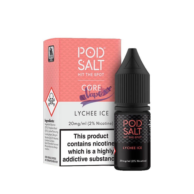 نیکوتین سالت پاد سالت لیچی یخ ۱۰ میل | Pod Salt Lychee Ice Salt (10ml)
