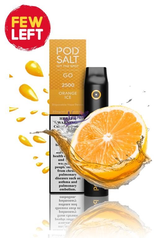 پاد یکبارمصرف پرتغال یخ ۲۵۰۰ پاف پاد سالت | PODSALT GO 2500 Orange Ice
