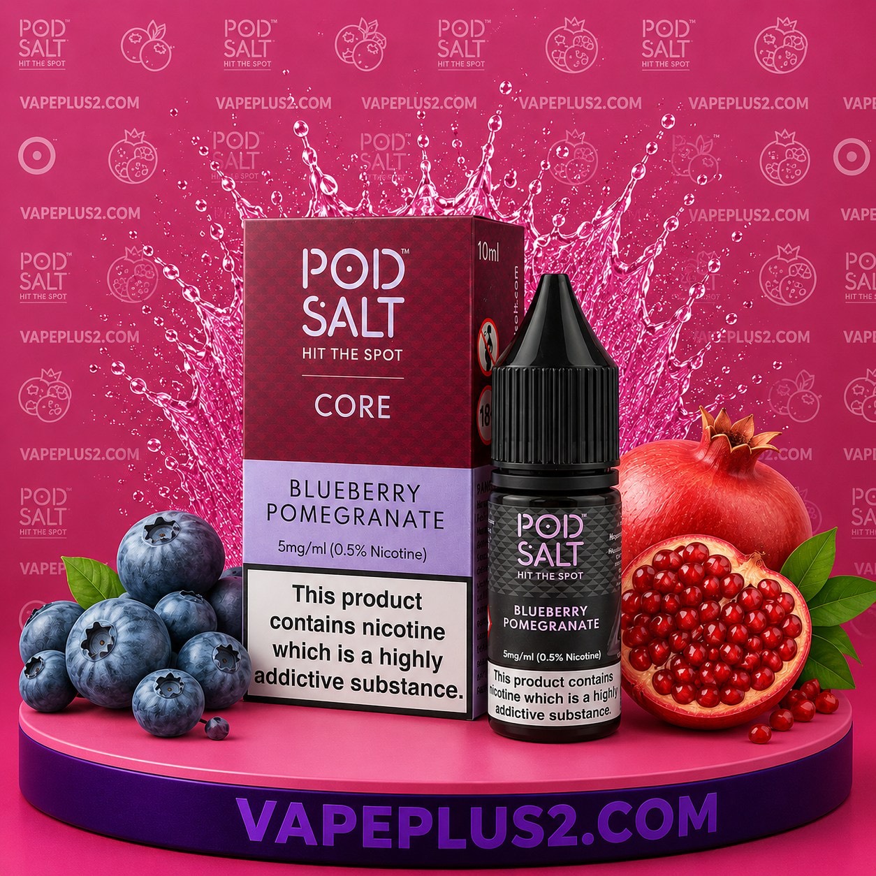 سالت پاد سالت بلوبری انار | pod salt blueberry pomegranate