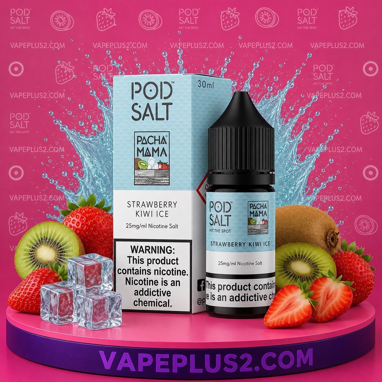 سالت پاد سالت کیوی توت فرنگی یخ | Pod Salt Strawberry Kiwi ice