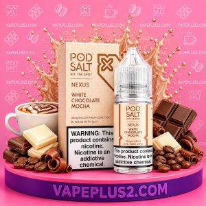 سالت نیکوتین پادسالت شکلات سفید موکا | Pod Salt White Chocolate Mocha