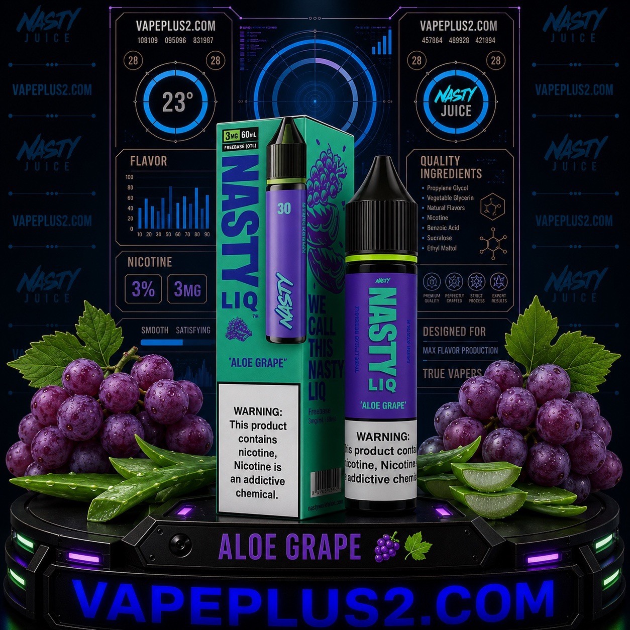 جویس نستی انگو آلوورا | Nasty LIQ Aloe Grape JUICE
