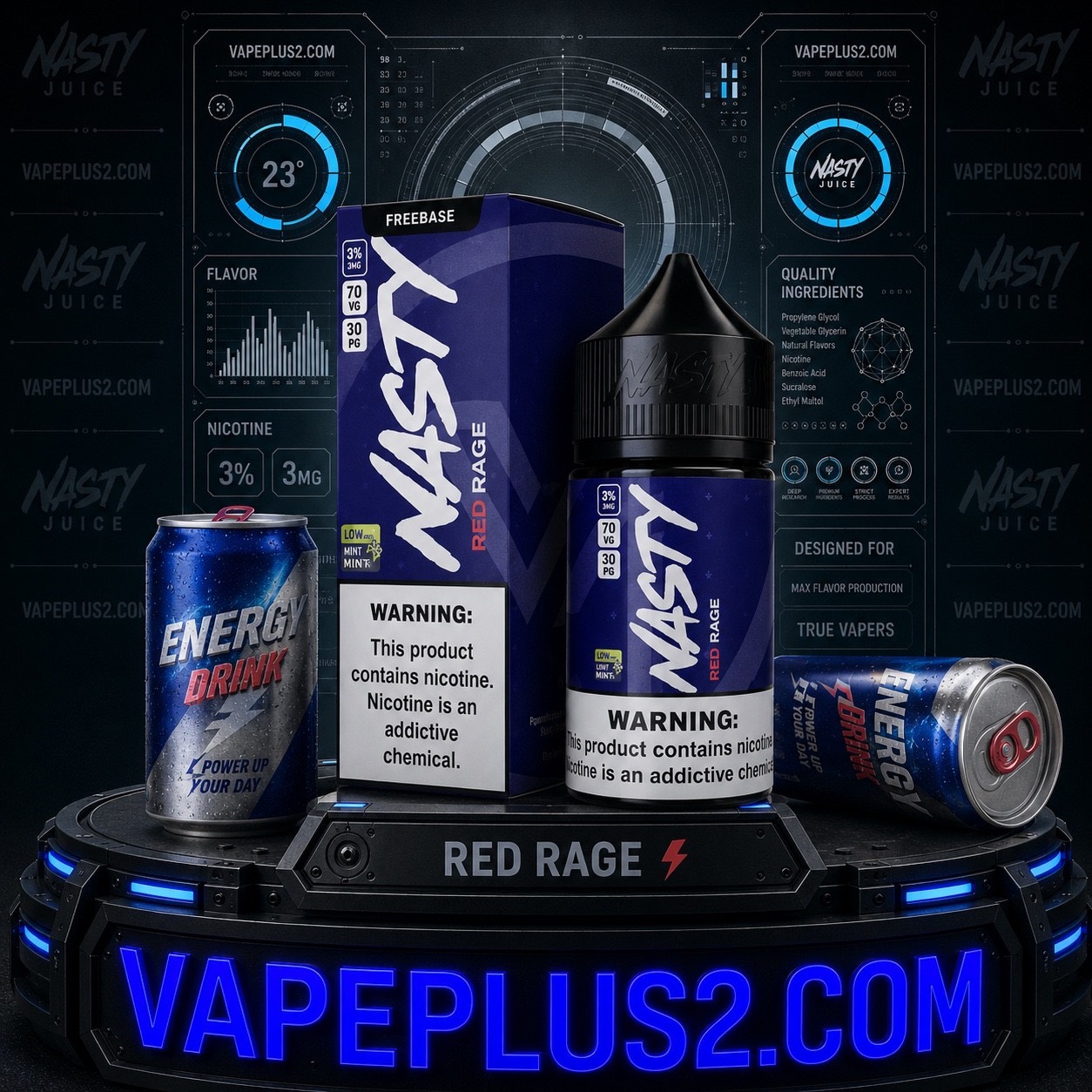 جویس نستی انرژی زا| NASTY MODMATE RED ENERGY
