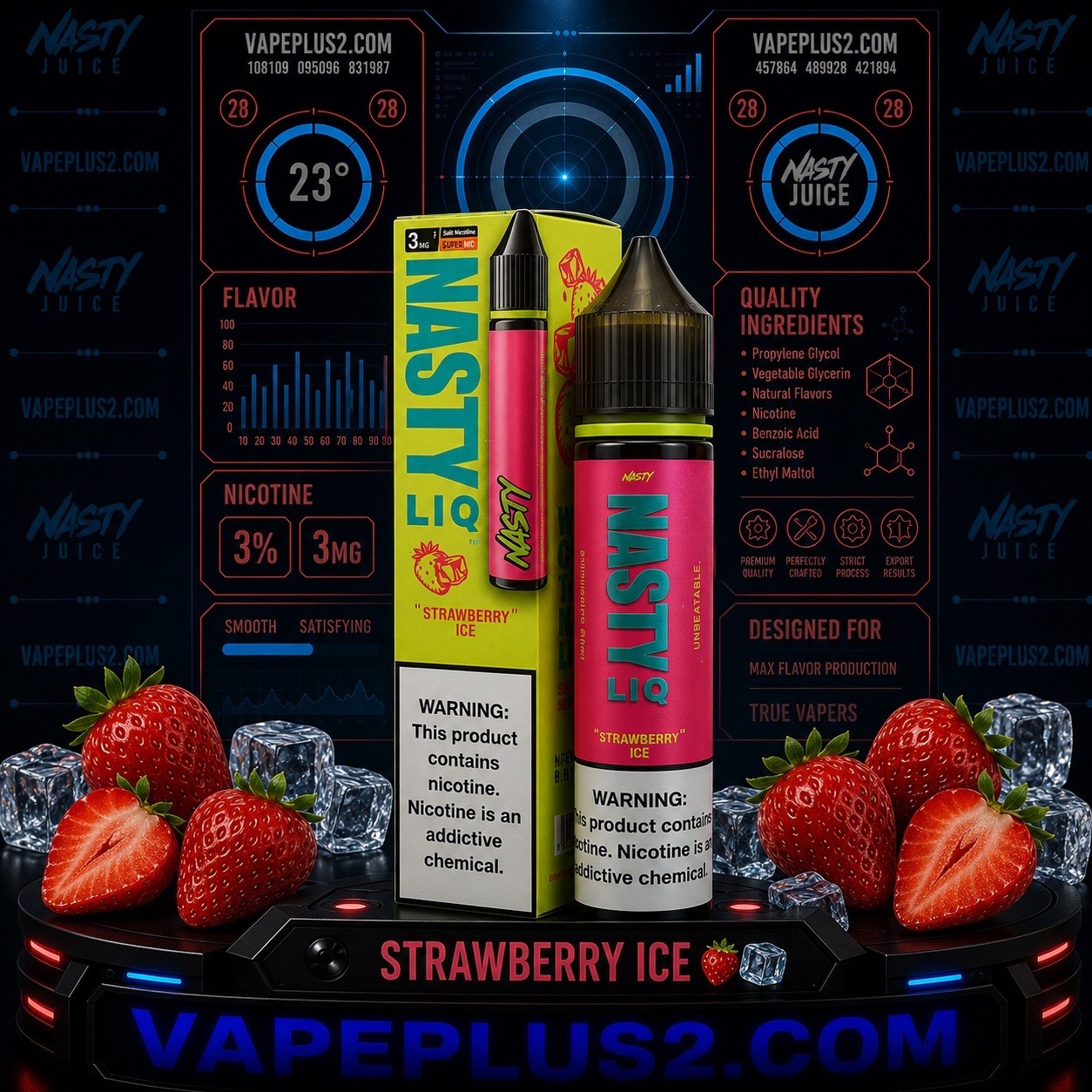 جویس نستی توت فرنگی یخ | Nasty LIQ Strawberry Ice
