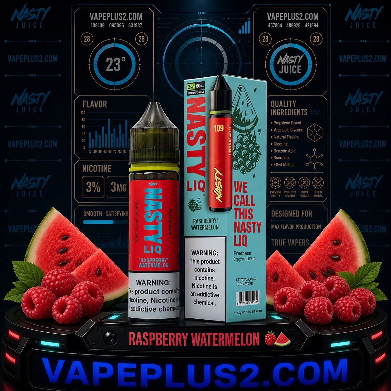 جویس رزبری هندوانه نستی | Raspberry Watermelon Nasty