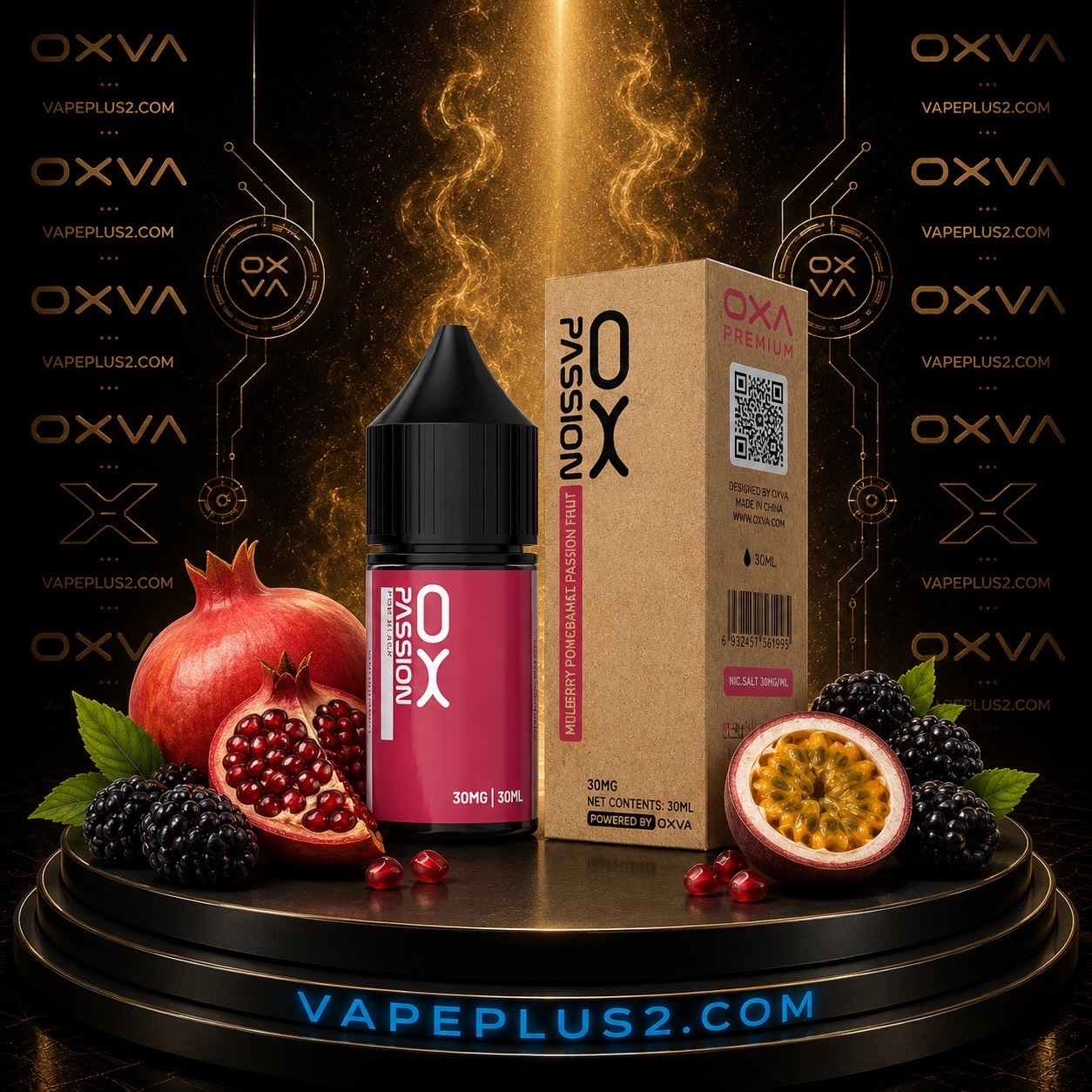 سالت اکسوا انار بلکبری | Oxva pom black Nic Salt E-Liquid