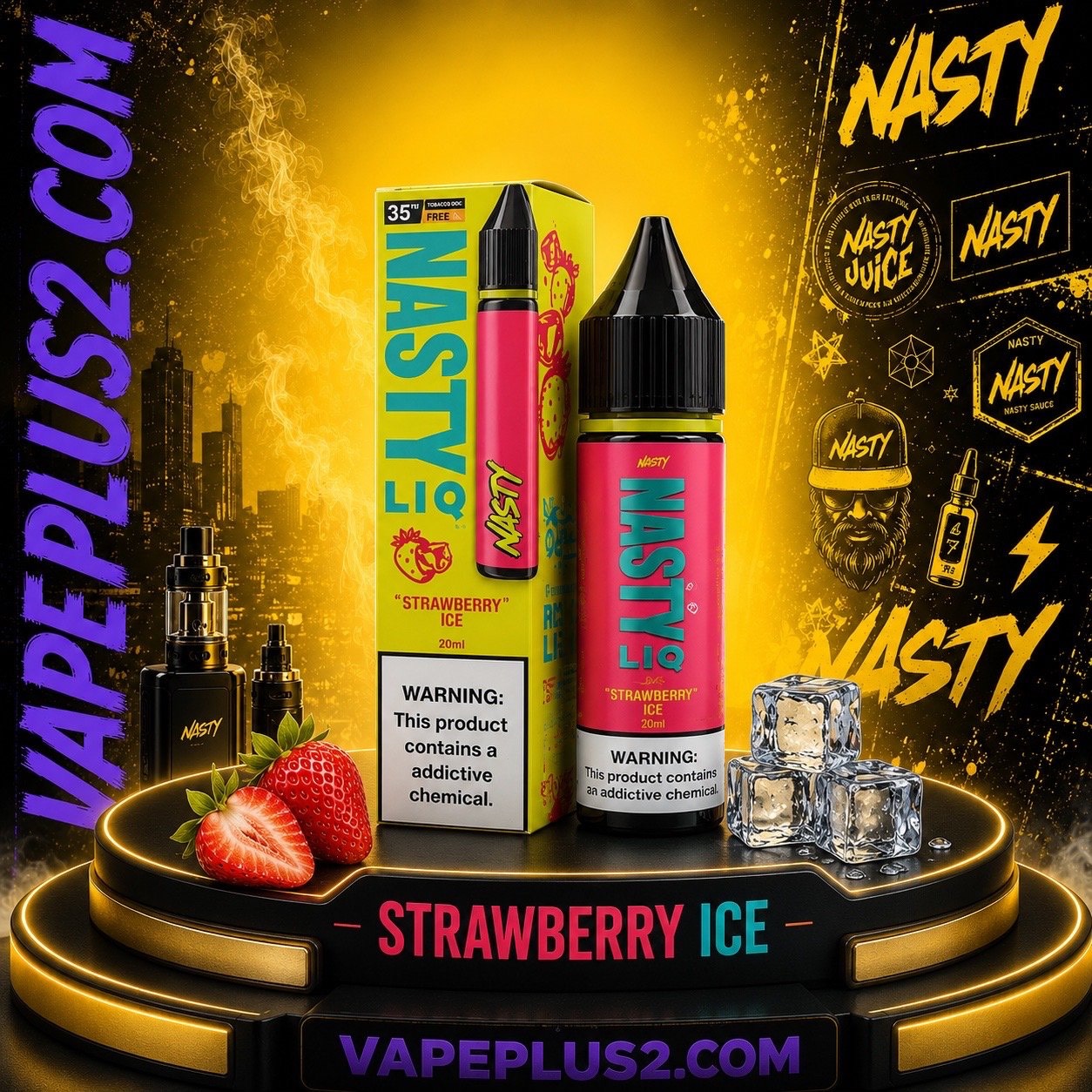 سالت نستی توت فرنگی یخ | NASTY LIQ STRAWBERRY ICE