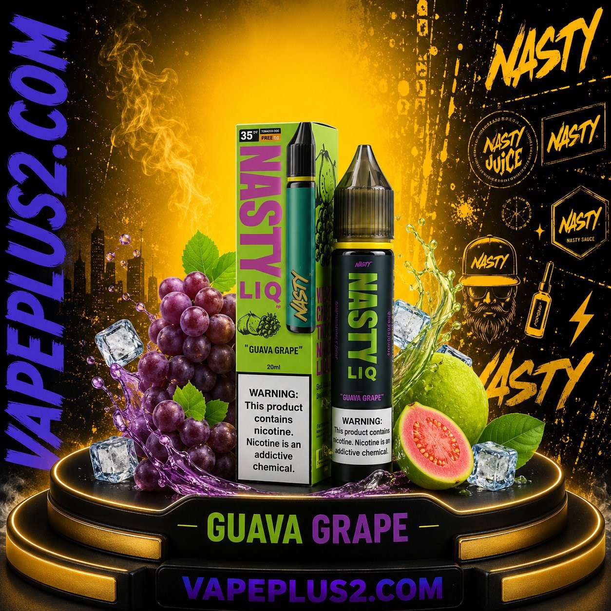 سالت نستی گواوا انگور | NASTY LIQ GUAVA GRAPE