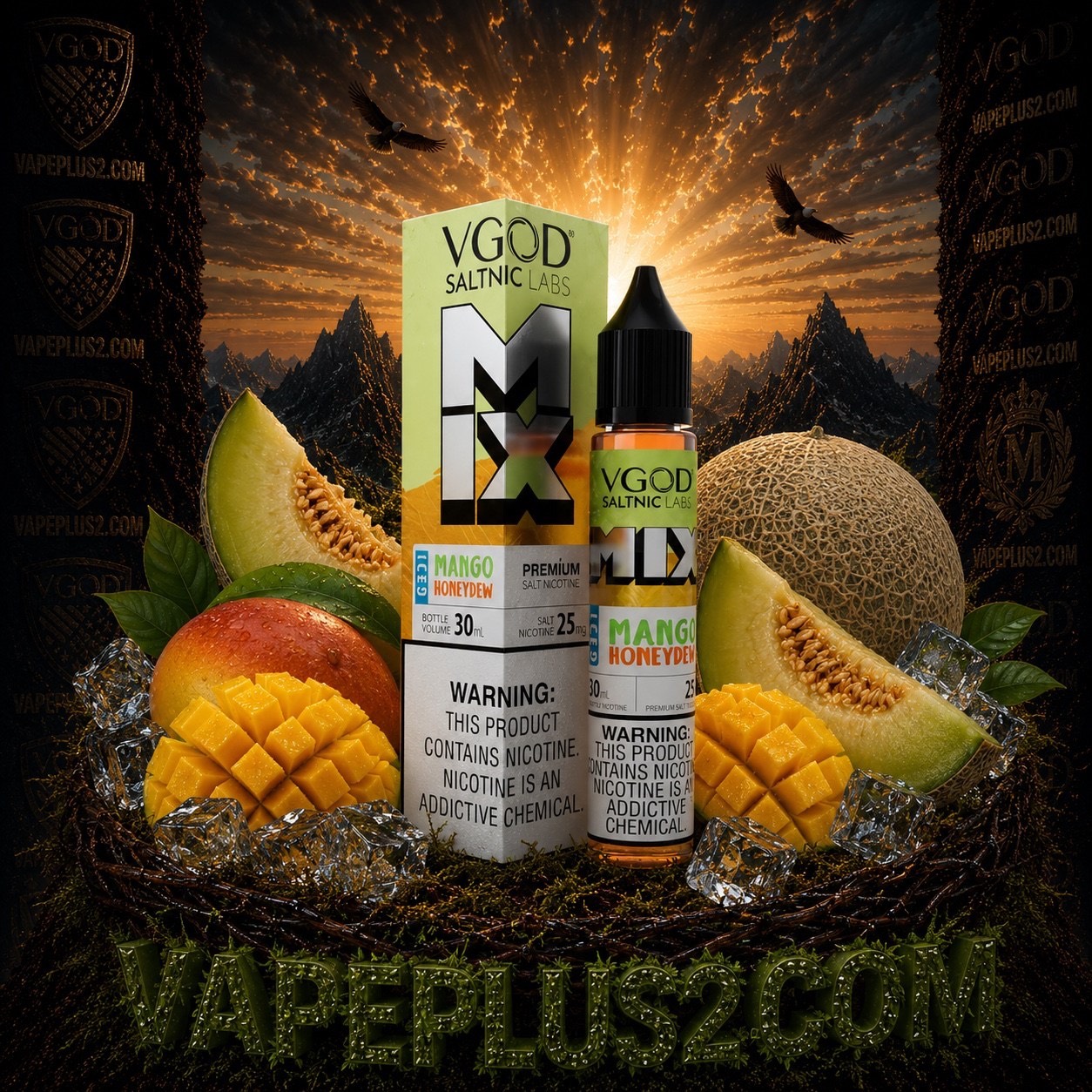 سالت ویگاد انبه ملون یخ | VGOD MANGO HONEYDEW ICE