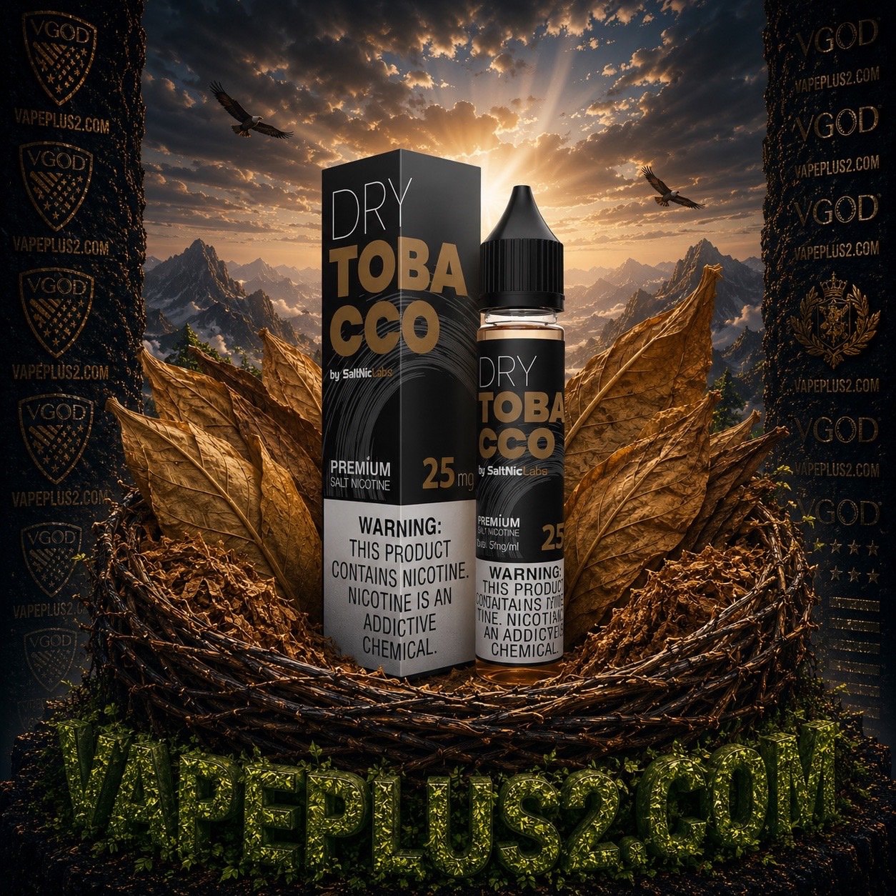 نیکوتین سالت ویگاد تنباکو خشک | VGOD DRY TOBACCO