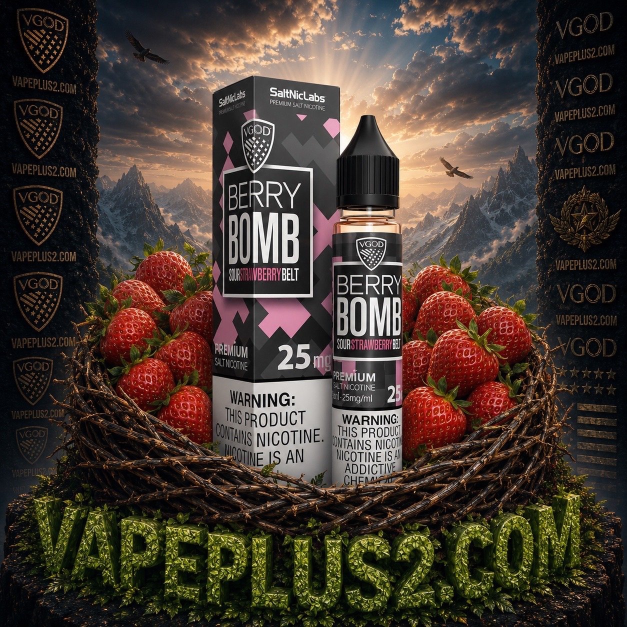 سالت ویگاد بمب توت فرنگی | VGOD BOMB STARWBERRY