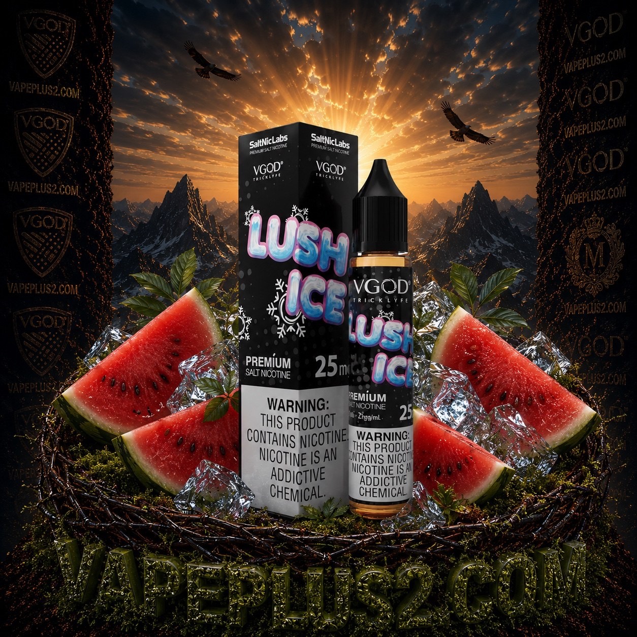 نیکوتین سالت هندوانه یخ ویگاد | VGOD LUSH ICE