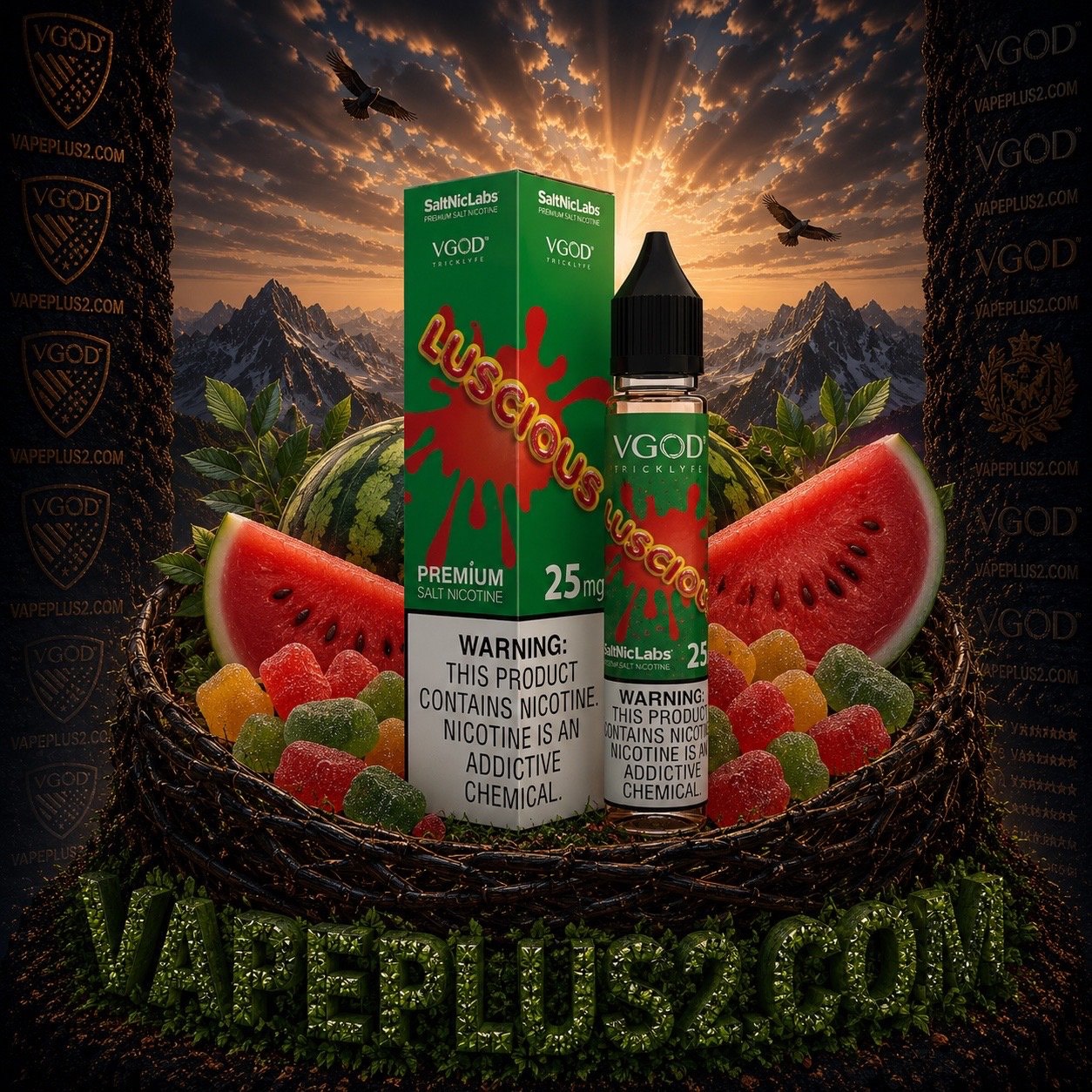 سالت نیکوتین پاستیل هندوانه ویگاد | VGOD Luscious salt
