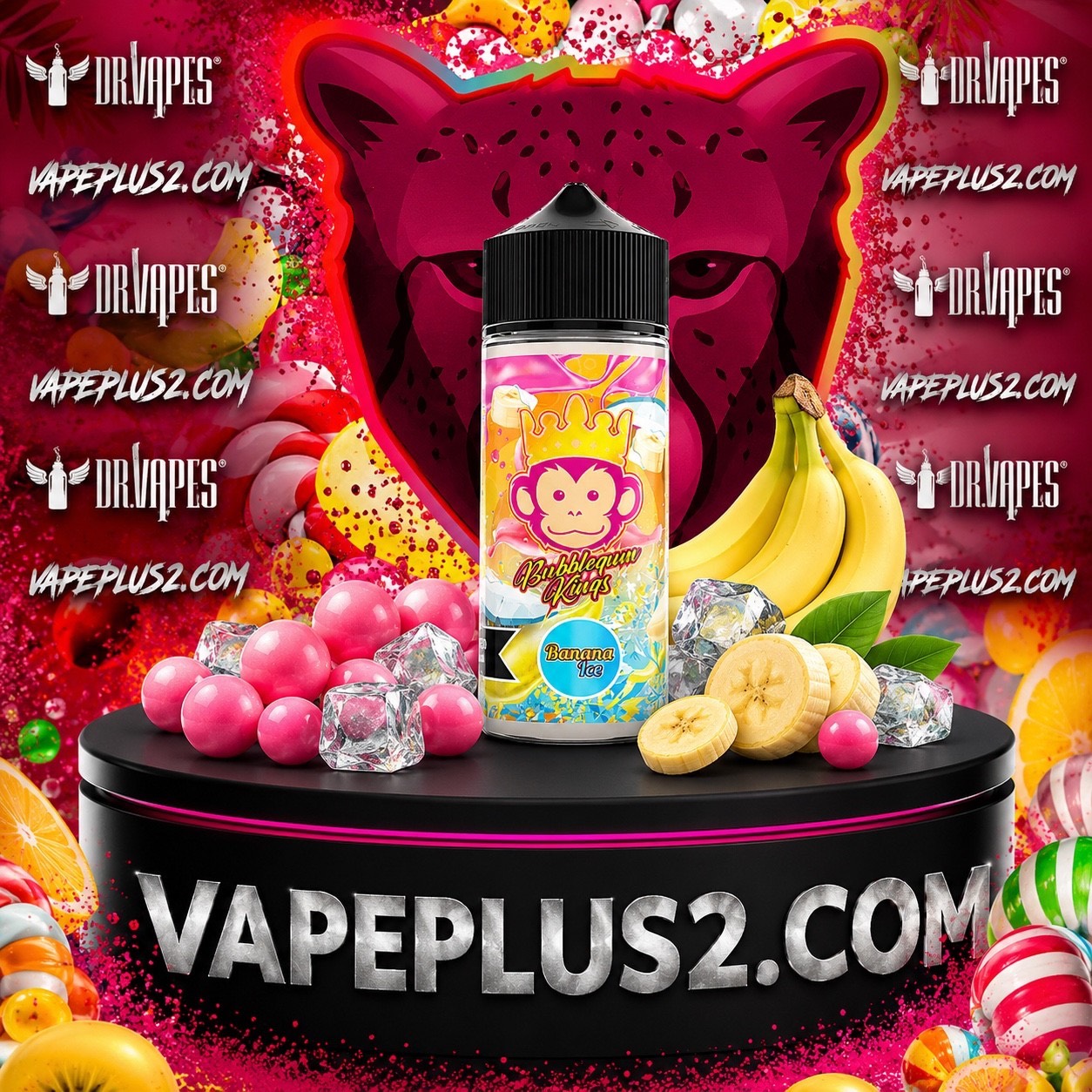 جویس 120 میل دکتر ویپز ادامس بادکنکی موز یخ | DR VAPES BUBBLEGUM BANANA ICE