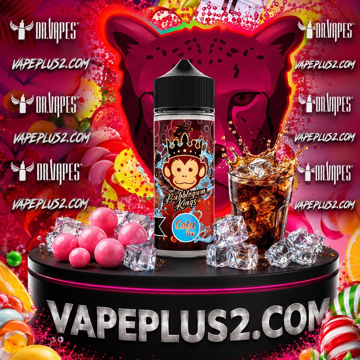 جویس 120 میل دکتر ویپز ادامس بادکنکی نوشابه یخ | DR VAPES BUBBLGUM COLA ICE