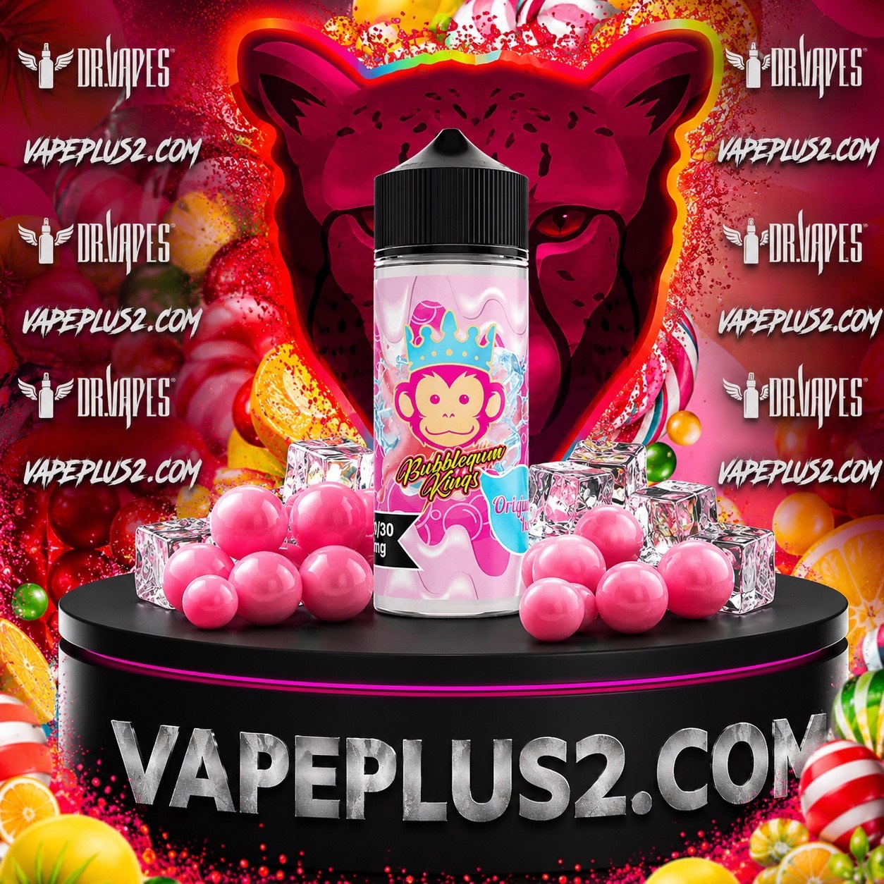 جویس آدامس بادکنکی یخ دکتر ویپز | Dr.Vapes Bubblegum Kings Original Ice