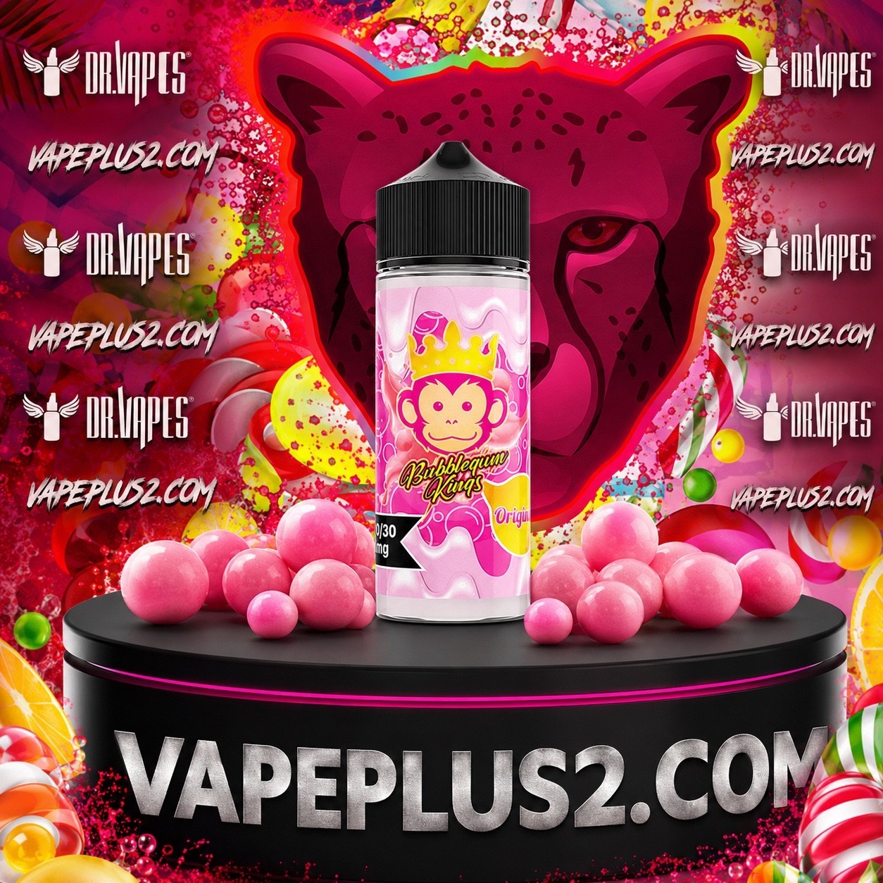 جویس دکتر ویپز 120 میل ادامس بادکنکی | DR.VAPES BUBBLEGUM KINGS