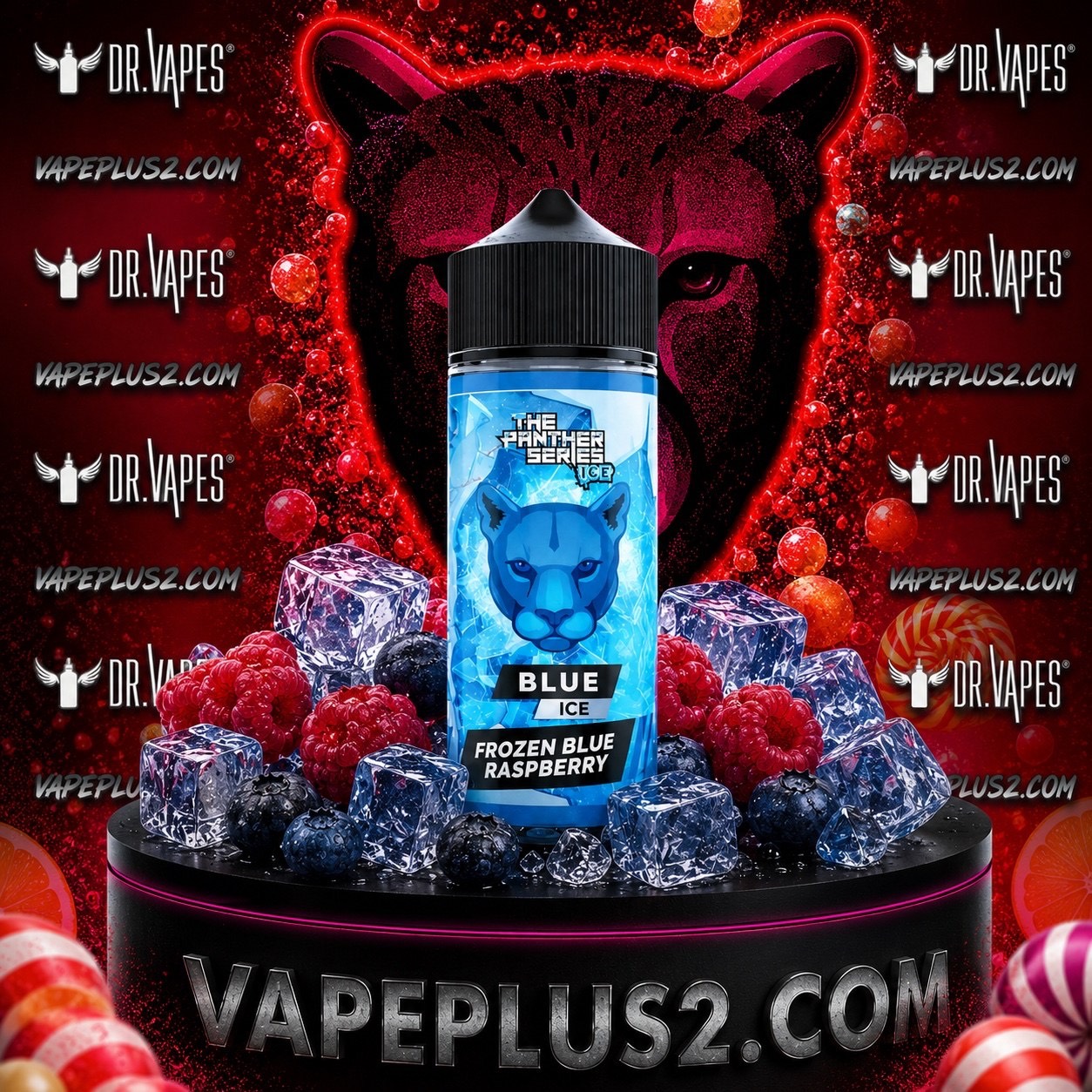 جویس دکتر ویپز بلو رزبری یخ 120 میل | Dr Vapes Blue Iced