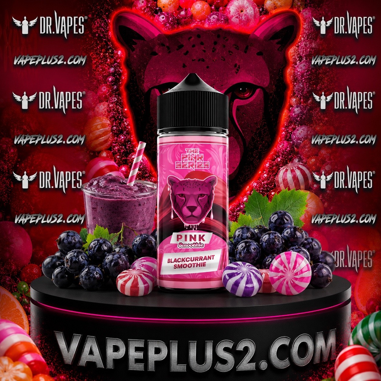 جویس دکتر ویپز 120 میل انگور فرنگی خامه | DR.VAPES PINK SMOOTHIE 120ML