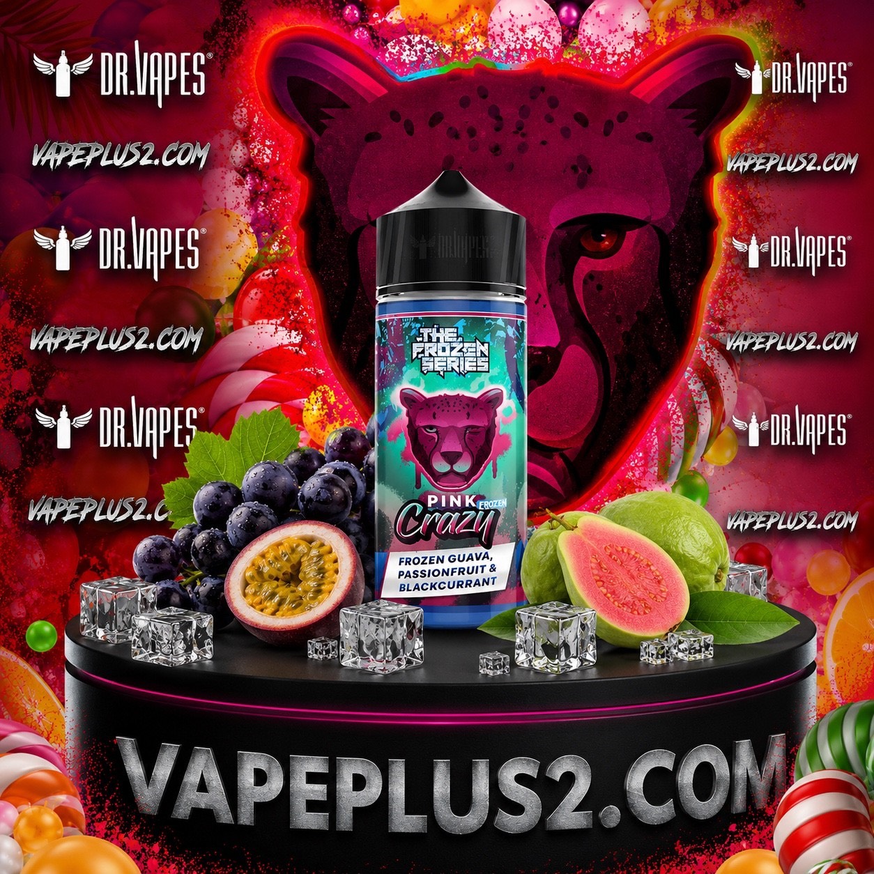 جویس دکتر ویپز گواوا پشن فروت انگور سیاه | Dr Vapes Crazy E-Liquid