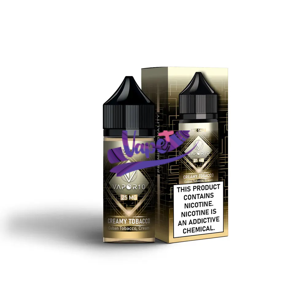سالت ویپرتن تنباکو خامه | Vapor10 Creamy Tobacco Salt Nic