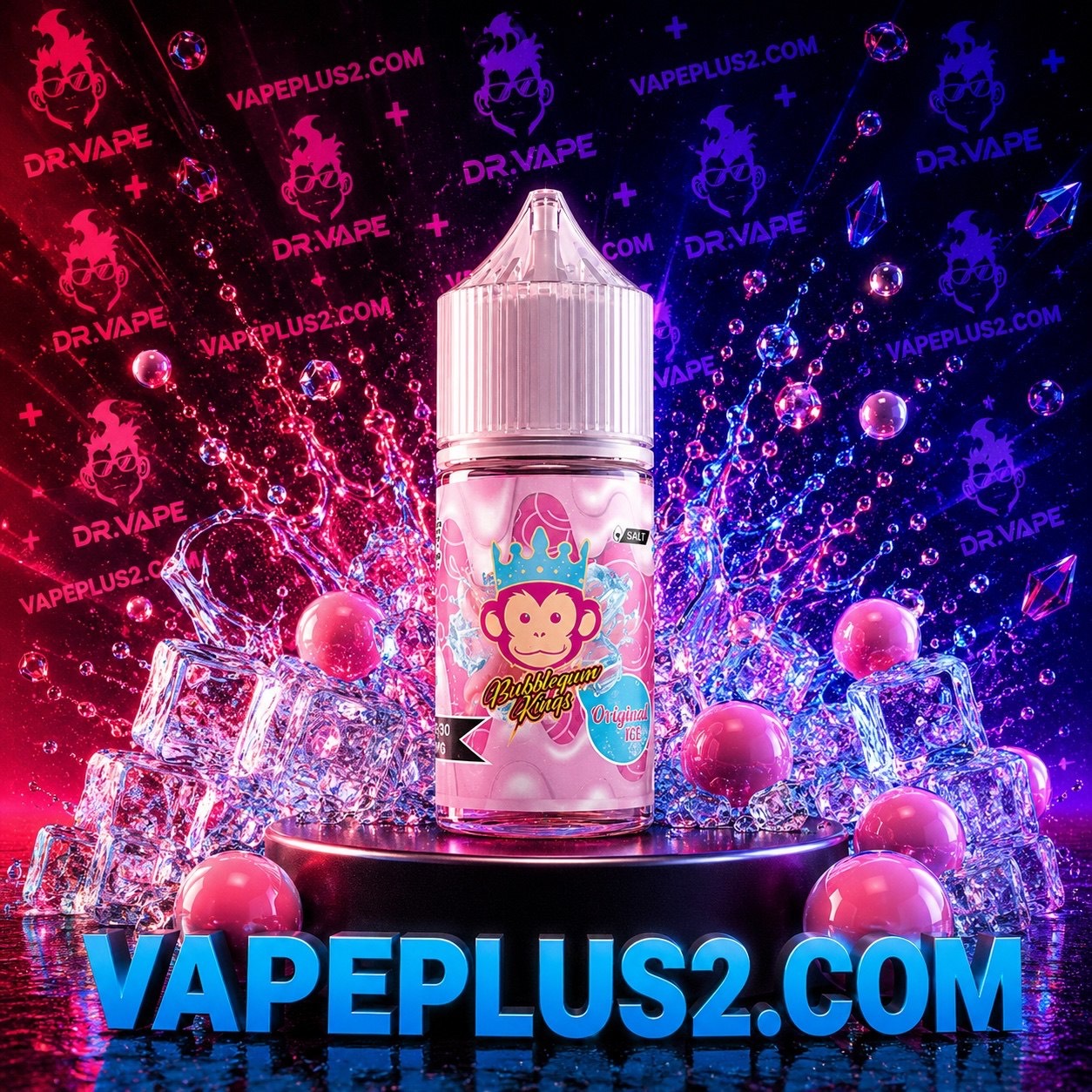 سالت دکتر ویپز آدامس بادکنکی یخ | Dr Vapes Bubblegum Kings Original Ice