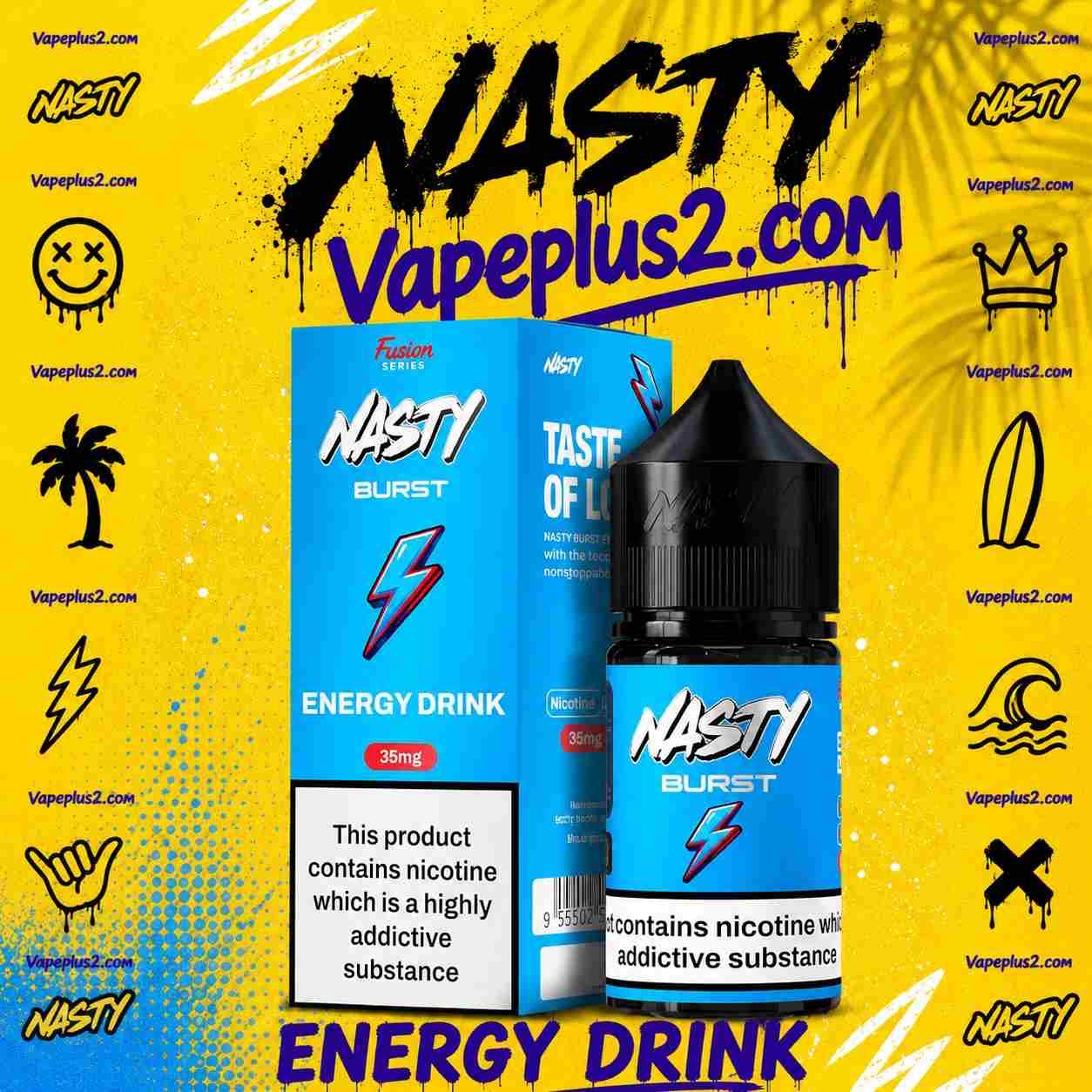 سالت نوشیدنی انرژی زا نستی سری جدید | nasty fresh fruits energy drink