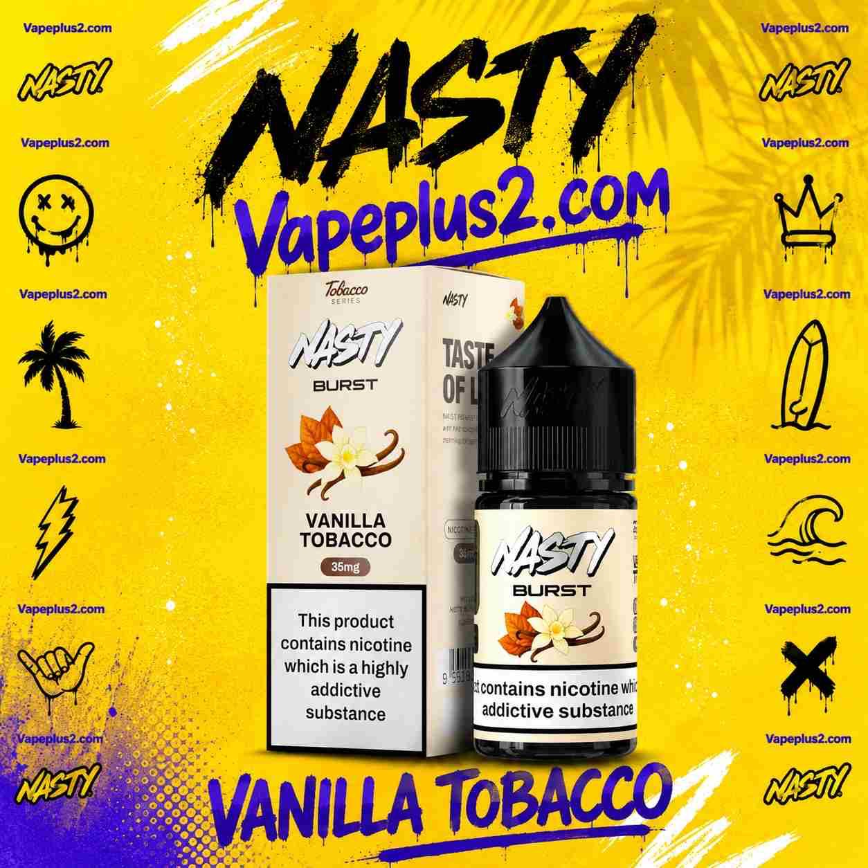 سالت تنباکو وانیل نستی سری جدید | NASTY BURST VANILLA TOBACCO