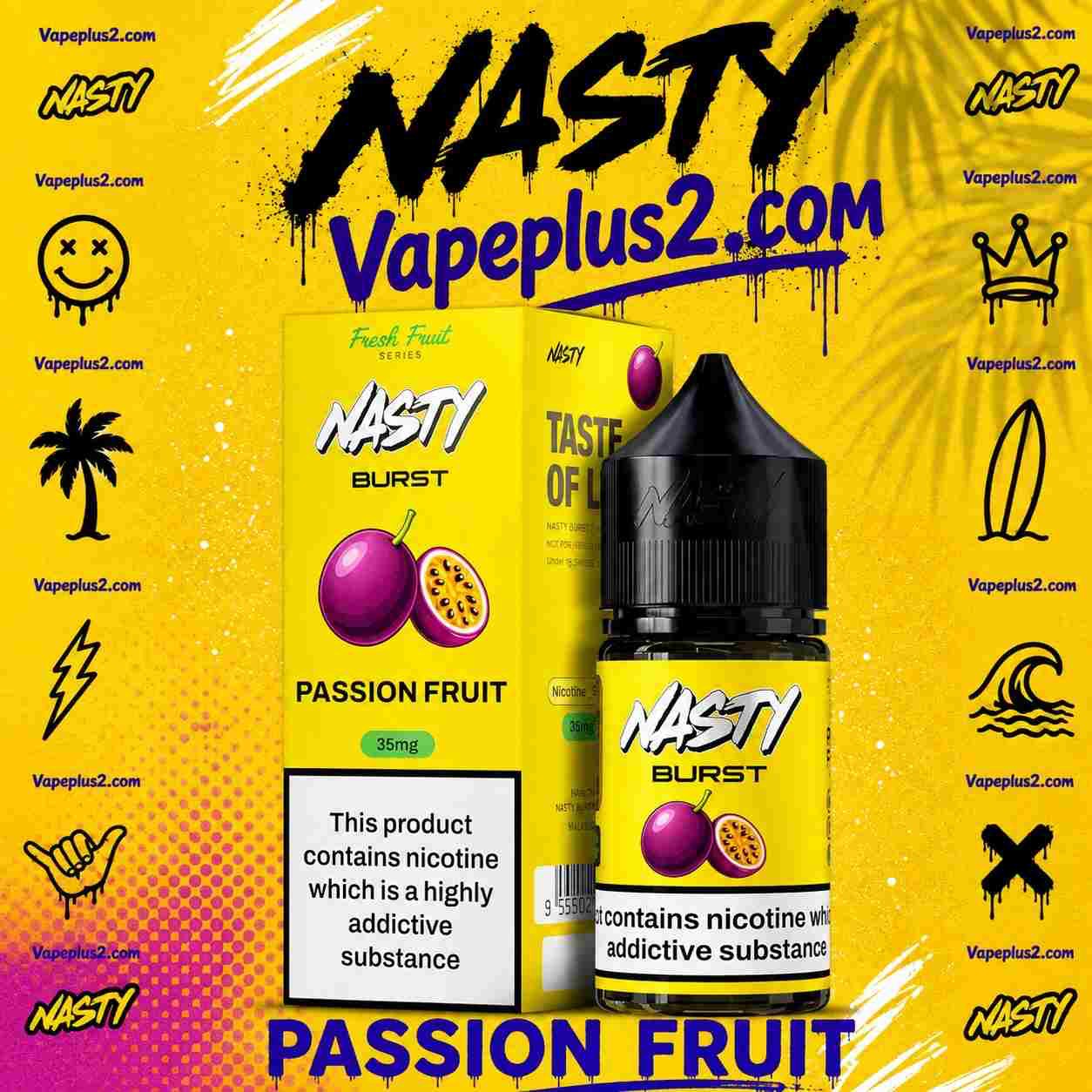 سالت پشن فروت ترش نستی سری جدید | nasty fresh fruits passion fruits burst