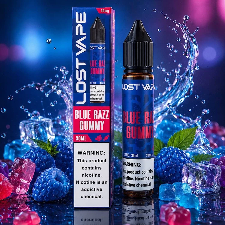 سالت لاست ویپ تمشک ابی پاستیل 30 میل | LOST VAPE BLUE RAZZ GUMMY